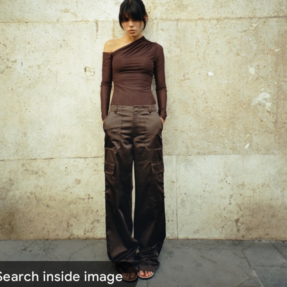 Zara satin effect women’s cargo pants